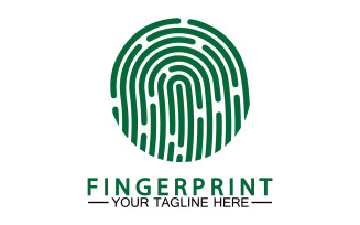 Fingerprint security lock logo vector v9