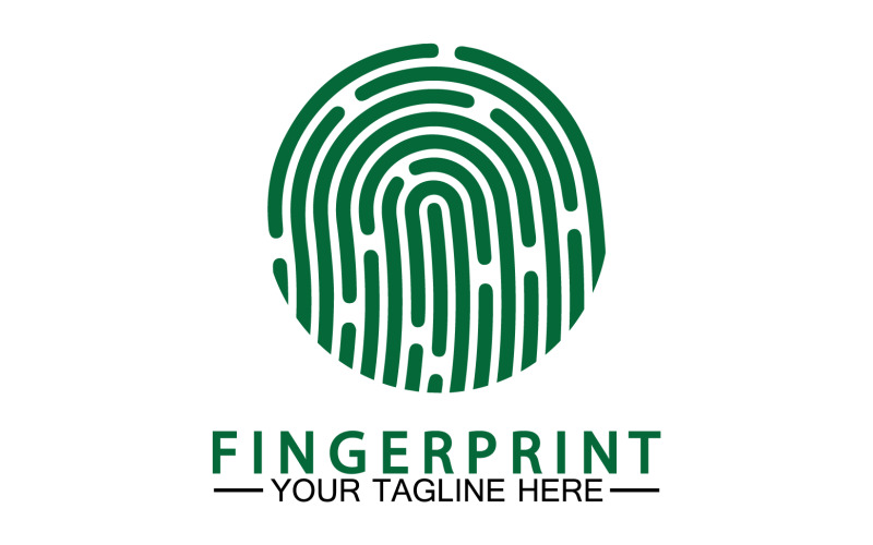 Fingerprint security lock logo vector v9 Logo Template