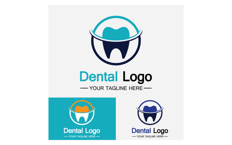 Health dental care logo icon vector v42 Logo Template