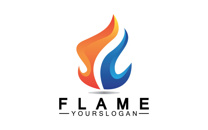 Hot burning fire flame logo vector v11 Logo Template