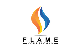 Hot burning fire flame logo vector v12