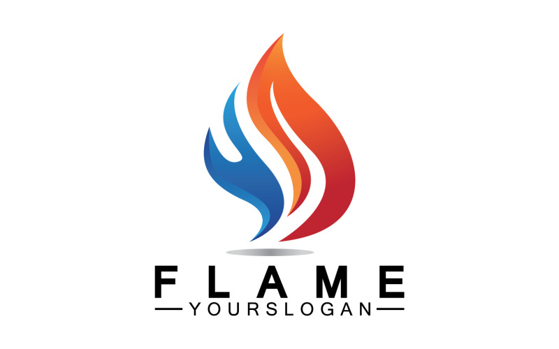 Hot burning fire flame logo vector v1 Logo Template