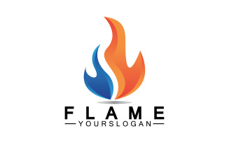 Hot burning fire flame logo vector v20