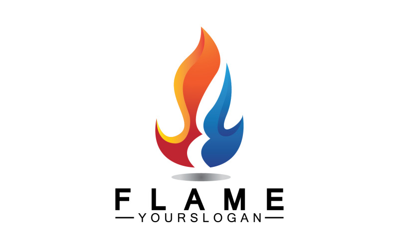 Hot burning fire flame logo vector v26 Logo Template