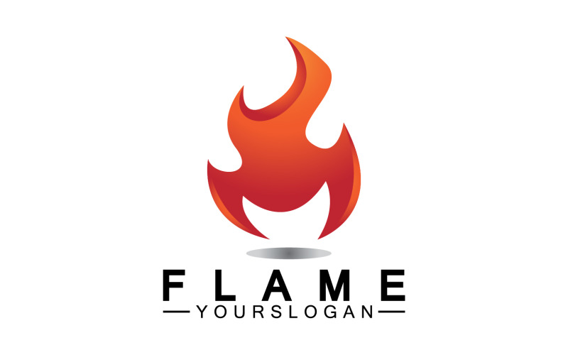 Hot burning fire flame logo vector v27 Logo Template
