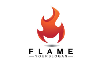 Hot burning fire flame logo vector v27