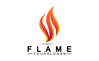 Hot burning fire flame logo vector v2