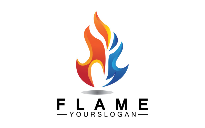 Hot burning fire flame logo vector v31 Logo Template