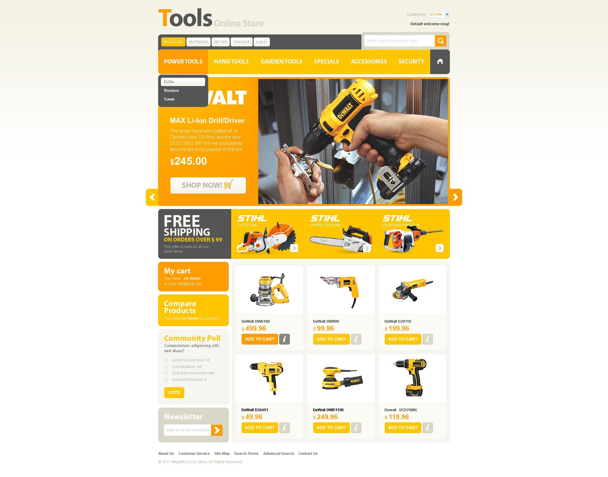 Thème Magento pour site d'outils et d'équipement #35542 - screenshot