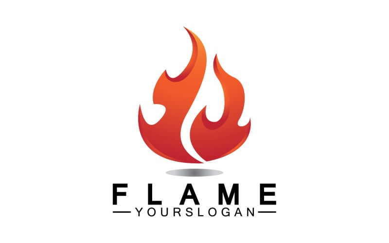 Hot burning fire flame logo vector v42 Logo Template