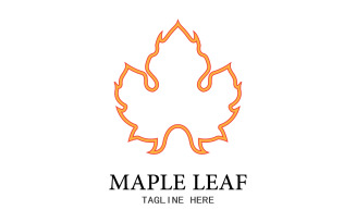 Leaf Mapple vector logo icon v10