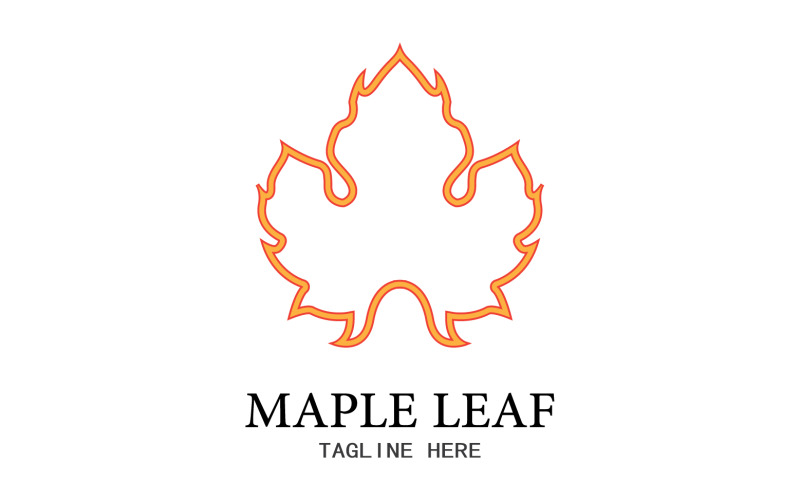 Leaf Mapple vector logo icon v10 Logo Template