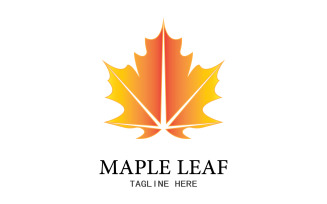 Leaf Mapple vector logo icon v12