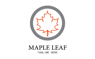 Leaf Mapple vector logo icon v25