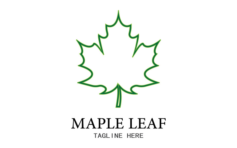 Leaf Mapple vector logo icon v2 Logo Template
