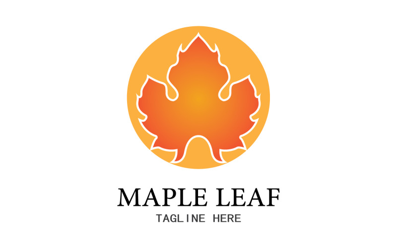 Leaf Mapple vector logo icon v38 Logo Template