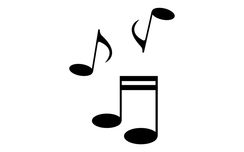 Music Player note vector logo icon v10 Logo Template