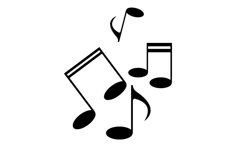 Music Player note vector logo icon v12 Logo Template