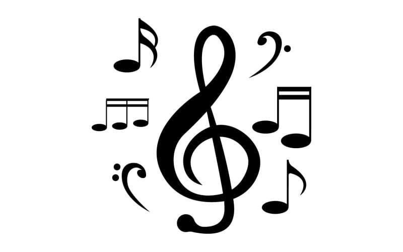 Music Player note vector logo icon v20 Logo Template