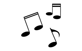 Music Player note vector logo icon v22