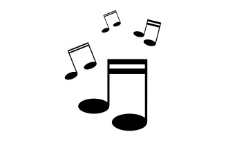 Music Player note vector logo icon v23