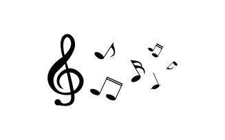 Music Player note vector logo icon v29