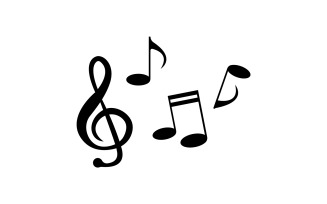 Music Player note vector logo icon v33