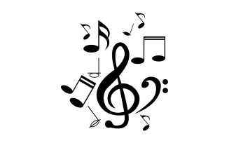 Music Player note vector logo icon v38