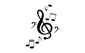 Music Player note vector logo icon v40