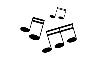 Music Player note vector logo icon v4