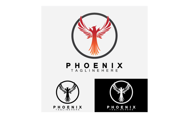 Phoenix bird logo vector v10 Logo Template