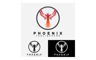 Phoenix bird logo vector v10