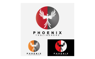 Phoenix bird logo vector v12