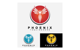Phoenix bird logo vector v14