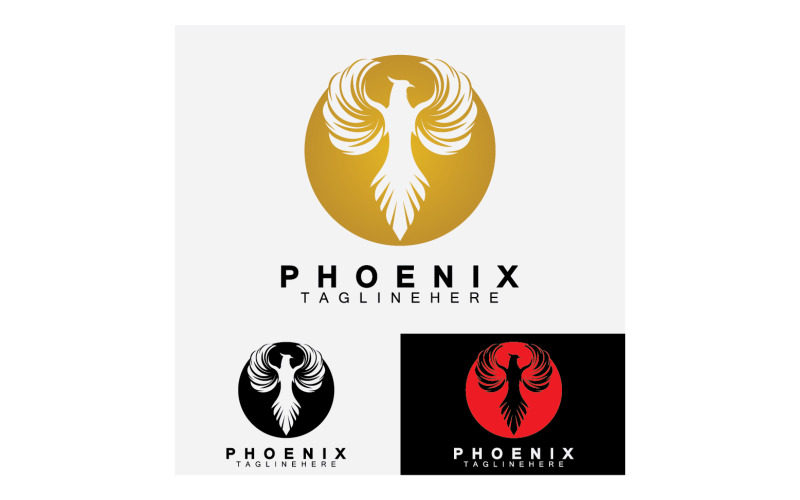 Phoenix bird logo vector v15 Logo Template