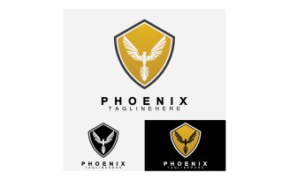 Phoenix bird logo vector v18
