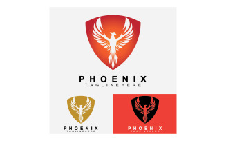 Phoenix bird logo vector v19