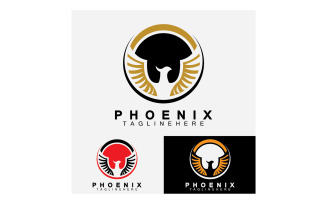 Phoenix bird logo vector v1