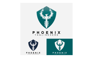 Phoenix bird logo vector v21