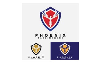 Phoenix bird logo vector v23
