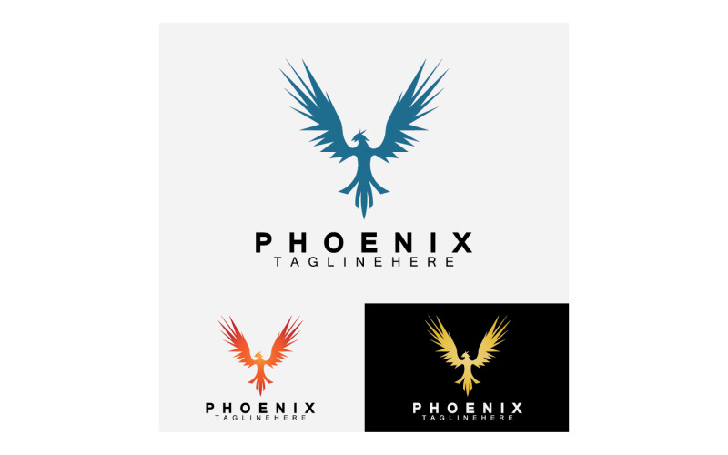 Phoenix bird logo vector v25 Logo Template