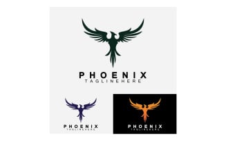 Phoenix bird logo vector v26