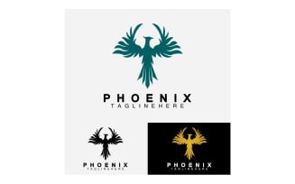 Phoenix bird logo vector v27