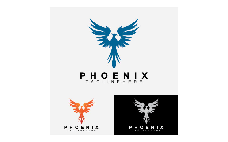 Phoenix bird logo vector v28 Logo Template