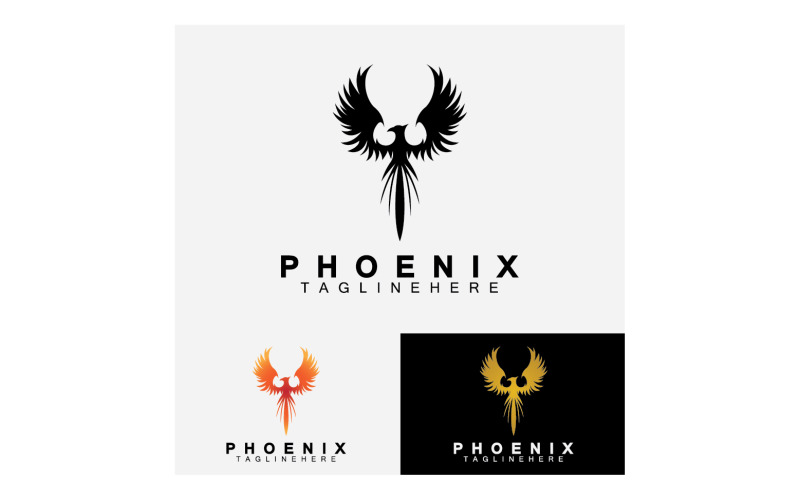 Phoenix bird logo vector v32 Logo Template