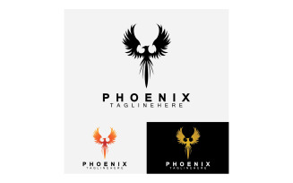 Phoenix bird logo vector v32