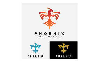 Phoenix bird logo vector v33