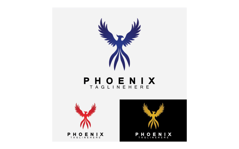 Phoenix bird logo vector v39 Logo Template