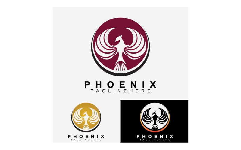 Phoenix bird logo vector v3 Logo Template