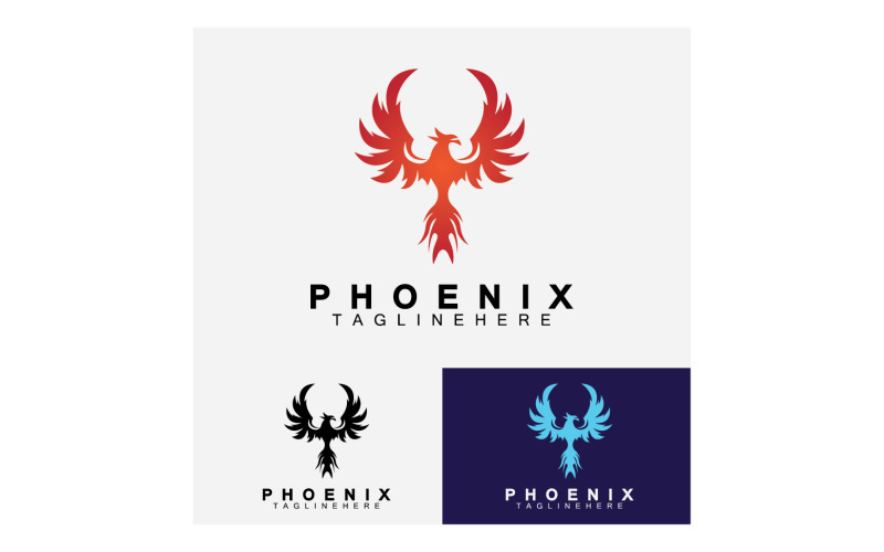 Phoenix bird logo vector v42 Logo Template